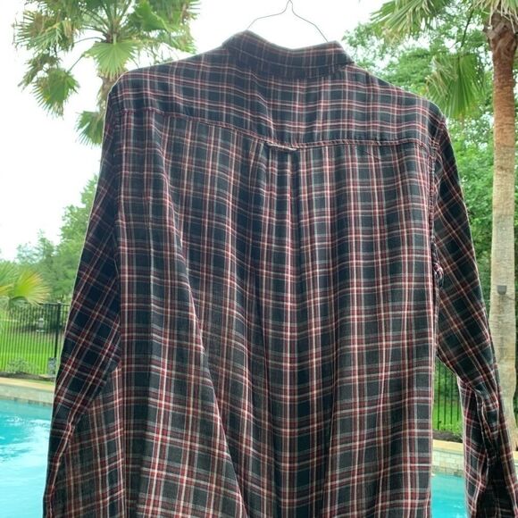 Medium Lucky Brand Red-Black LS Shirt - Picture 7 of 7